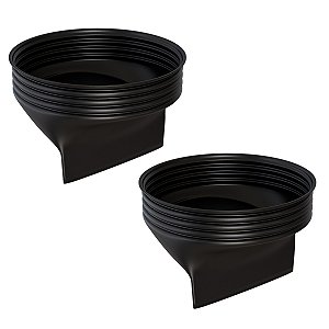 Kit 2 Ralo Anti Espuma Odor Inseto Mau Cheiro 100mm Preto