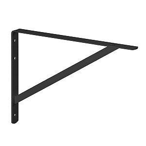 Suporte P/ Prateleira Mão Francesa Pesada Aço 50cm Preto