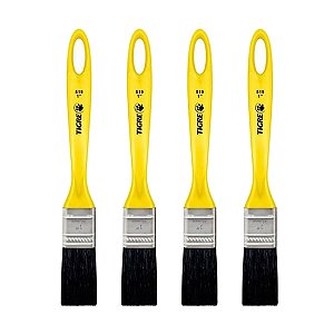 Kit 4 Trincha Pincel P/ Pintura Tinta Esmalte Óleo 1'' Tigre