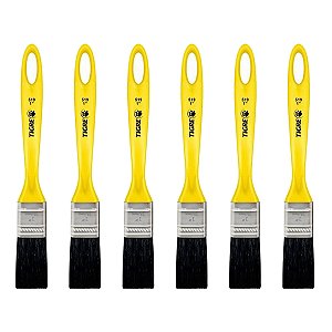 Kit 6 Trincha Pincel P/ Pintura Tinta Esmalte Óleo 1'' Tigre