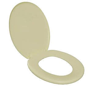 Assento Sanitário Oval Universal Almofadado Slim Bege Astra