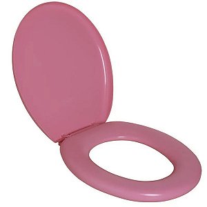 Assento Sanitário Oval Universal Almofadado Rosa Astra