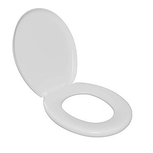 Assento Sanitário Oval Universal Almofadado Slim Branco