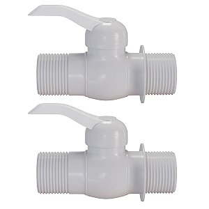 Kit 2 Registro Esfera Engate Rosca Externa PVC 1/2'' Estrela