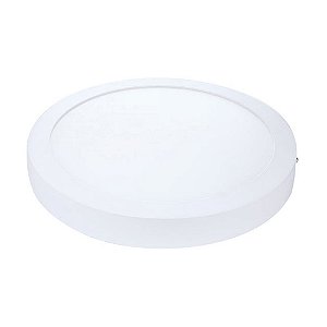 Painel Plafon LED Sobrepor Redondo Luz Neutra 4000K 24W 29cm