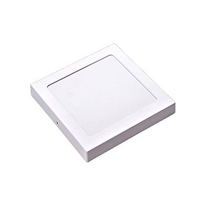 Painel Plafon LED Sobrepor Quadrado Amarela 3000K 24W 29cm