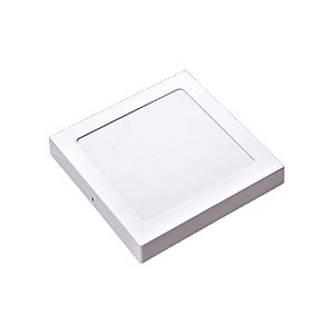 Painel Plafon LED Sobrepor Quadrado Amarela 3000K 18W 22cm