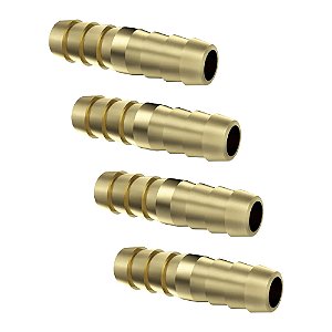 Kit 4 Conexão Emenda Para Gás Multiuso TM 3/8" Em Latão Imar
