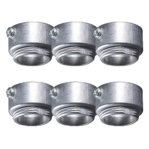 Kit 6 Conector Unid Cônico P/ Condulete C/ Rosca 1" Alumínio