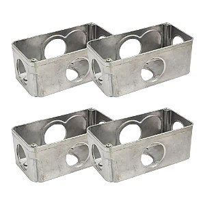 Kit 4 Condulete Multiplo Dailet Tipo X S/ Tampa 1'' Alumínio