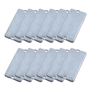 Kit 12 Tampa Cega Espelho P/ Condulete 3/4'' Alumínio Imar
