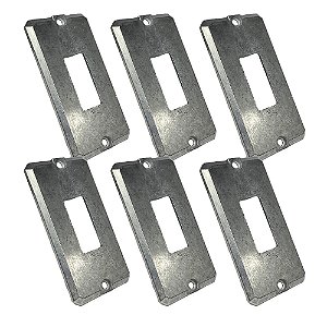 Kit 6 Tampa Espelho Condulete 1 Posto 1 Tomada 3/4' Alumínio