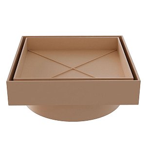 Ralo Smart Invisível Oculto Bege 15x15cm Quadrado Estrela