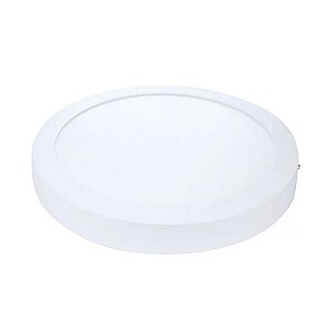 Painel Plafon LED Sobrepor Redondo Luz Branca 6500K 24W 29cm