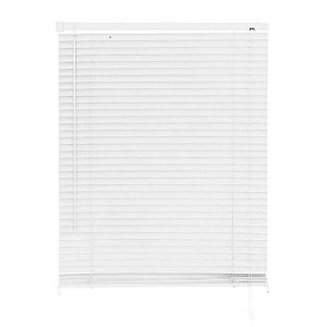 Persiana Cortina Horizontal Branca PVC 25mm 120x160cm Atlas