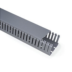 Canaleta Aberta Painel Elétrico Cabos Fio Cinza 50x50x2000mm