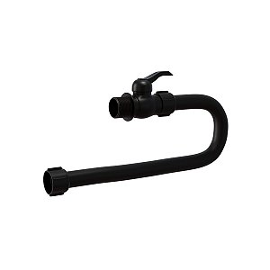 Engate Flexível C/ Registro PVC 1/2'' X 60cm Preto Estrela