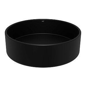 Cuba Pia Apoio Louça Sottile Redonda 36cm Preto Fosco Japi