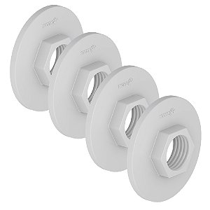 Kit 4 Flange Roscável Com Sextavado Sem Furo PVC 2'' Tigre