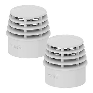 Kit 2 Terminal De Ventilação P/ Esgoto PVC 3'' 75mm Tigre