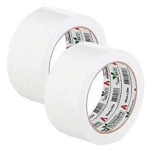 Kit 2 Fita Dupla Face Papel Branca Uso Geral 50mm x30m Adere