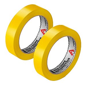 Kit 2 Fita Crepe Pintura Automotiva Amarela 24mm x 40m Adere