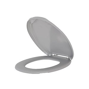 Assento Sanitário Tampa Oval Soft Soprado Cinza Estrela