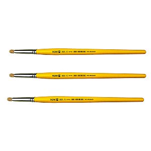 Kit 3 Pincel Redondo Pitua Cerda Natural 803 Nº00 Tigre