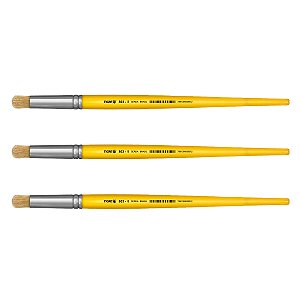 Kit 3 Pincel Redondo Pitua Cerda Natural 803 Nº08 Tigre