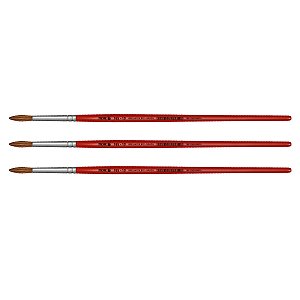 Kit 3 Pincel Redondo Pelo Orelha de Boi Curto 165 Nº10 Tigre