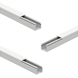 Kit 6mts Canaleta Fechada Painel Elétrico Fio 20x20 Branca