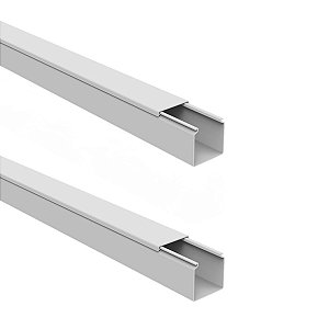 Kit 4mts Canaleta Fechada Painel Elétrico Fio 50x50 Branca