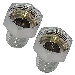 Kit 2 Bucha Reversão Latão Rosca Macho 1/2'' X Fêmea 3/4''