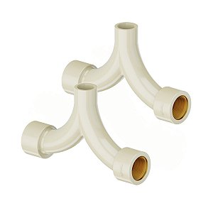 Kit 2 Tê Misturador Transição Aquatherm 22mm X 3/4'' Tigre