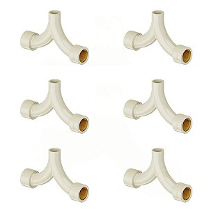 Kit 6 Tê Misturador Transição Aquatherm 22mm X 3/4'' Tigre