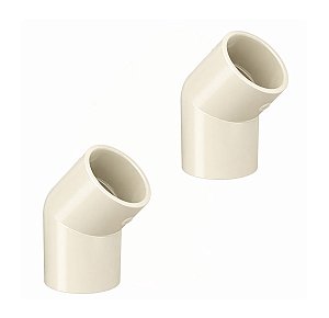 Kit 2 Joelho Cotovelo 45º Conexão Aquatherm CPVC 22mm Tigre