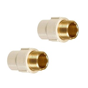 Kit 2 Conector Macho Transição Aquatherm 22mm X 3/4'' Tigre