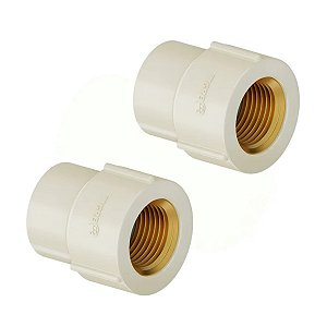 Kit 2 Luva Transição Aquatherm CPVC 22mm X 1/2'' Tigre
