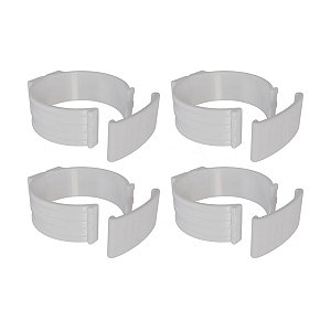 Kit 4 Abraçadeira Impacto C/ Trava Tubo 150mm 6'' Branca