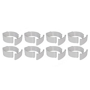 Kit 8 Abraçadeira Impacto C/ Trava Tubo 150mm 6'' Branca