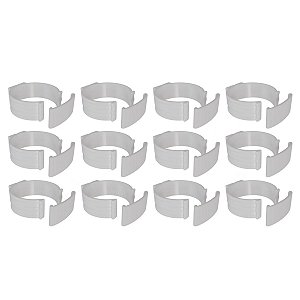 Kit 12 Abraçadeira Impacto C/ Trava Tubo 150mm 6'' Branca
