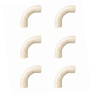 Kit 6 Curva Cotovelo 90º Conexão Aquatherm CPVC 22mm Tigre