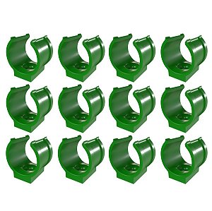 Kit 12 Abraçadeira Impacto P/ Cano Tubo 25mm 3/4'' Verde