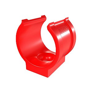 Abraçadeira Impacto P/ Cano Tubo 25mm 3/4'' Vermelha Estrela