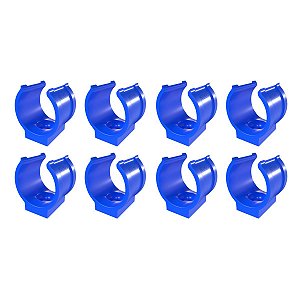 Kit 8 Abraçadeira Impacto P/ Cano Tubo 25mm 3/4'' Azul