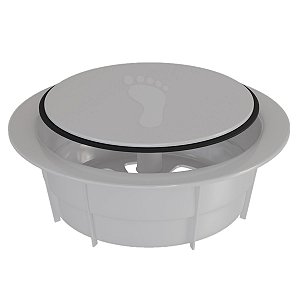 Ralo Click Inteligente Banheiro Redondo 10cm Branco Estrela