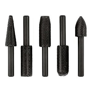 Kit Limas Rotativas Fresa P/ Aço 1/4" 5 Peças Aço Bestfer