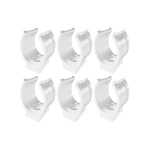 Kit 6 Abraçadeira Impacto P/ Cano Tubo 16mm 5/8'' Branca Estrela
