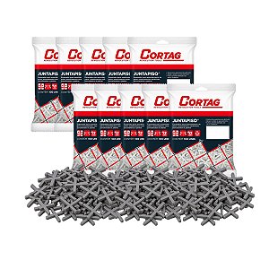 Kit 1000 Espaçador Cruzeta Juntapiso Azulejo 3,0mm Cortag