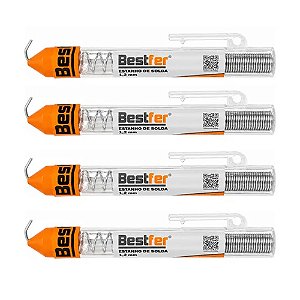 Kit 4 Tubo Tubete Estanho De Solda Eletrônica 1,2mm 20g